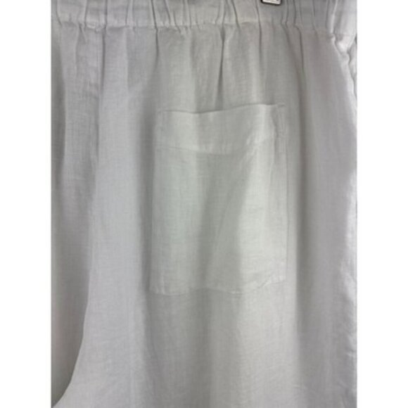 J.Crew Womens White Linen Pants Elastic Waist XL - Picture 4 of 6